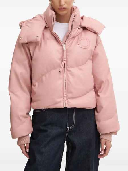  Fiorucci Quilted Logo-patch Jacket - Pink 
