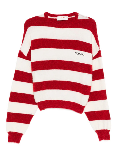 Fiorucci Striped Crew-neck Jumper - Red 