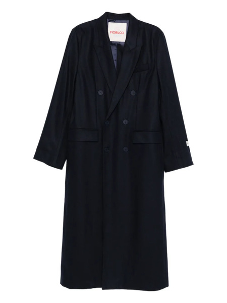  Fiorucci Wool-blend Double-breasted Coat - Blue 