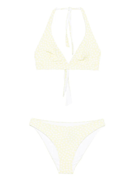  Fisico Polka-dot Halter-neck Bikini - Green 