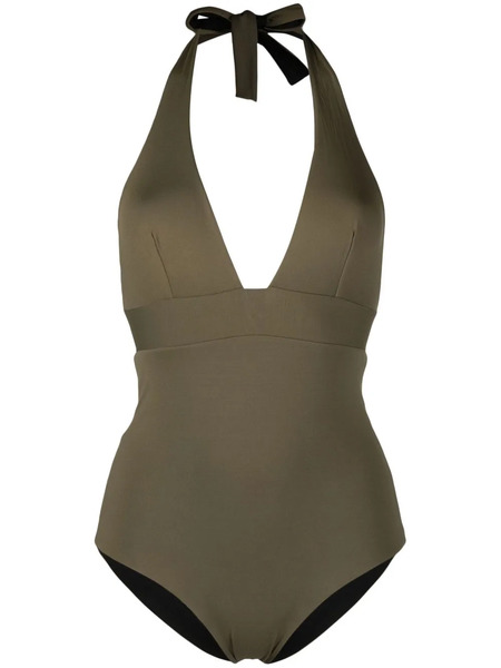  Fisico Reversible V-neck One-piece - Green 
