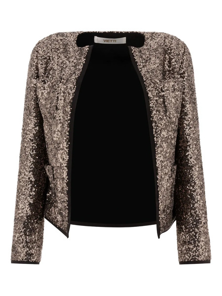  F.it Sequin-embellished Jacket - Brown 