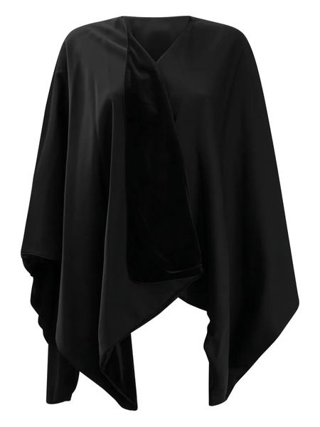  F.it Velvet Asymmetric Cape - Black 