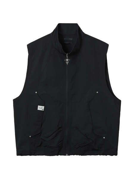  Five Cm Front-pockets Vest - Black 