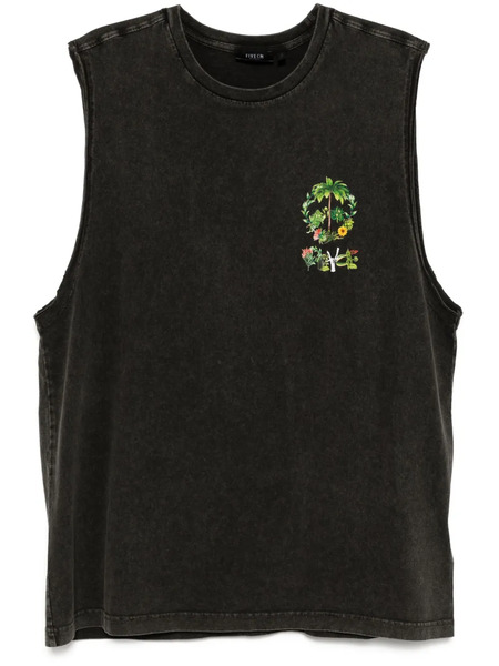  Five Cm Graphic-print Vest - Grey 