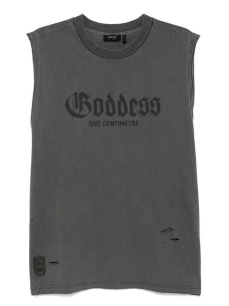  Five Cm Graphic-print Vest - Grey 