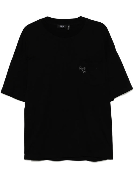  Five Cm Logo-embroidered T-shirt - Black 