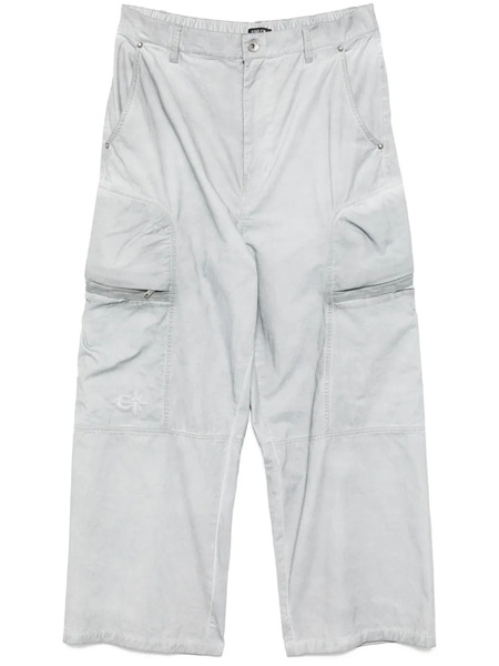 Five Cm Logo-embroidered Trousers - Grey 