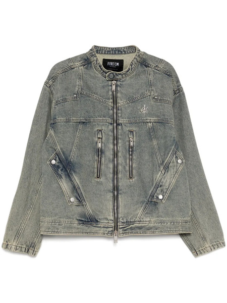  Five Cm Logo-studs Denim Jacket - Blue 