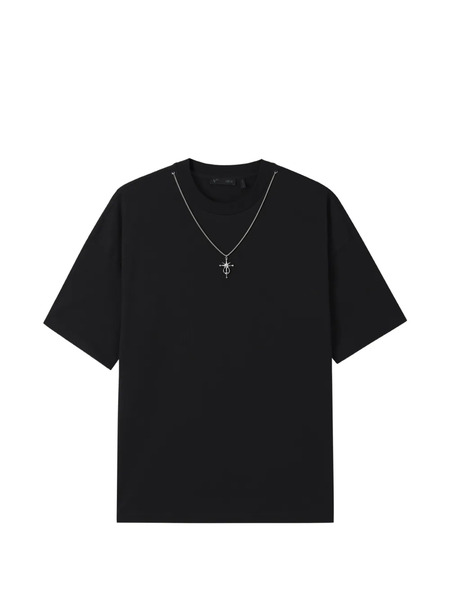  Five Cm Necklace-detail T-shirt - Black 
