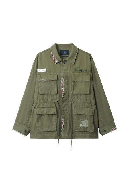  Five Cm Patchwork Jacket - Green 
