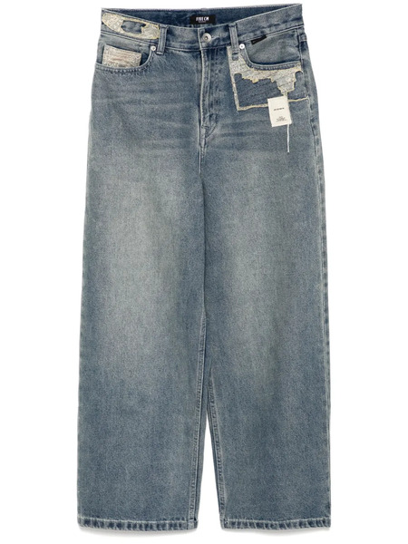  Five Cm Patchwork Jeans - Blue 