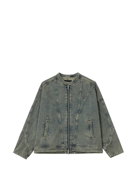  Five Cm Zip-up Denim Jacket - Blue 
