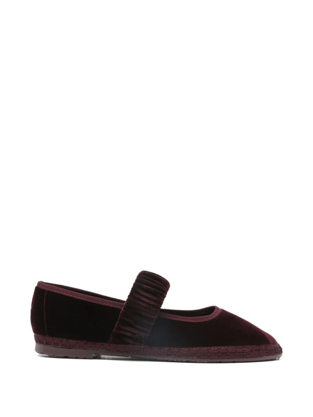  Flabelus Mafalda Ruched-strap Ballet Flats - Red 