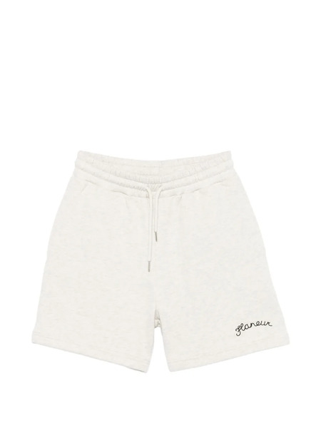  Flâneur Drawstring Embroidered Shorts - Neutrals 