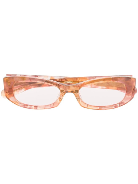 Flatlist Square-frame Glasses - Pink 