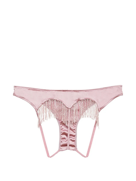  Fleur Du Mal Beaded Fringe Briefs - Pink 