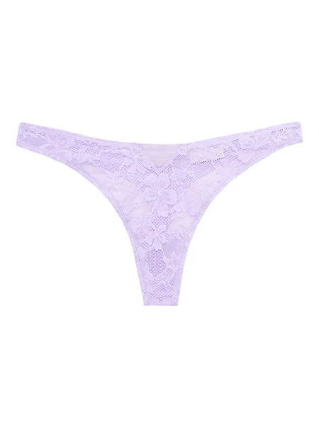  Fleur Du Mal Le Stretch Thong - Purple 