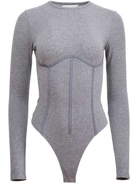  Fleur Du Mal Panelled Bodysuit - Grey 