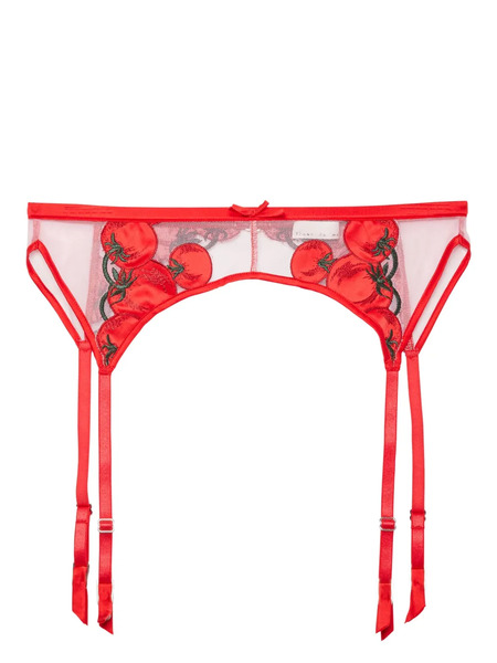  Fleur Du Mal Pomodoro Embroidered Garter Belt 