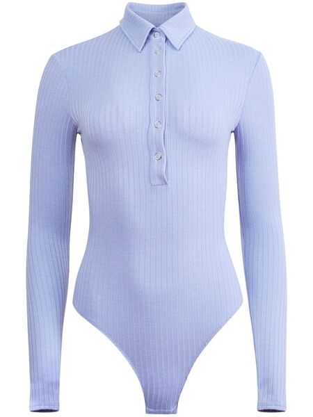  Fleur Du Mal Ribbed-knit Bodysuit - Blue 