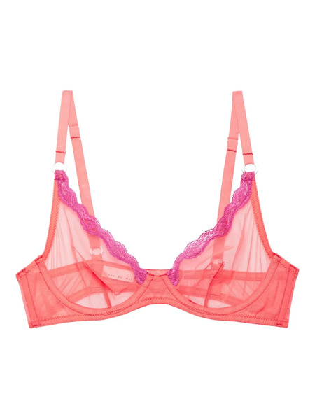  Fleur Du Mal Tulle Bra - Orange 