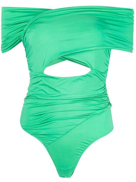  Fleur Du Mal Wrap-front Bodysuit - Green 