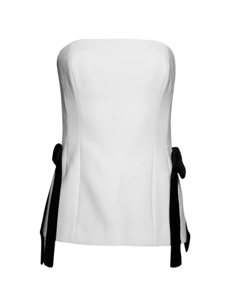  Florence & Fortitude Tie Strapless Top - White 