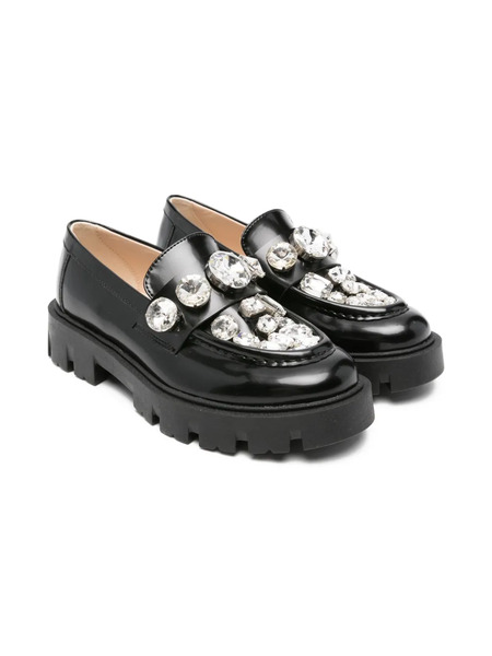  Florens Crystal-embellished Loafers - Black 