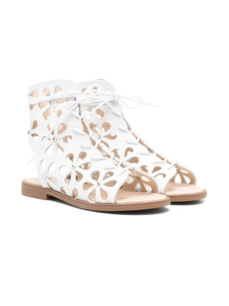  Florens Floral Cut-out Sandals - White 