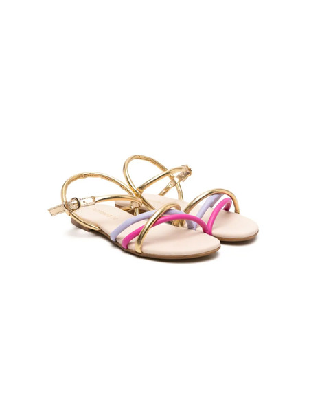  Florens Open-toe Leather Sandals - Gold 