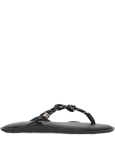  Flòwze Knotted Flat Sandals - Black 