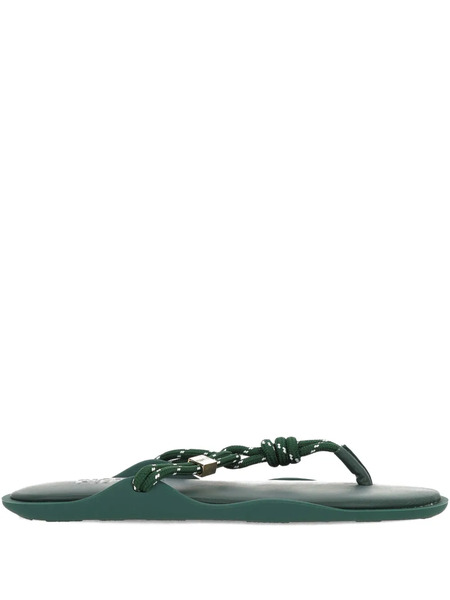  Flòwze Knotted Flat Sandals - Green 