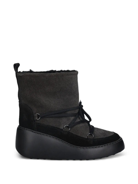  Fly London Lace-up Platform Boots - Grey 
