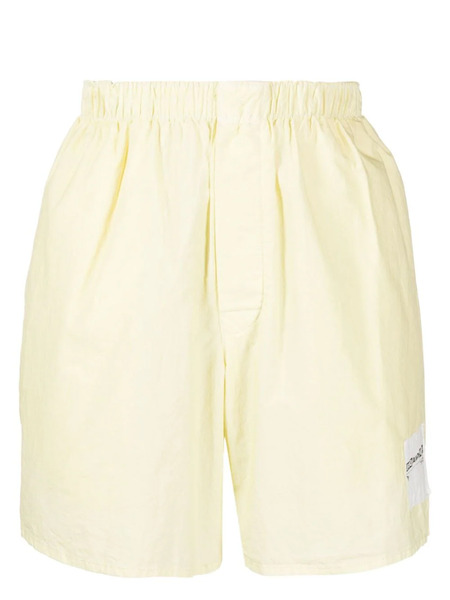  Foo And Foo Logo-patch Cotton Short - White 
