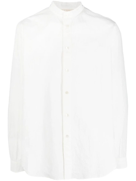  Forme D'expression Band-collar Cotton Shirt - White 