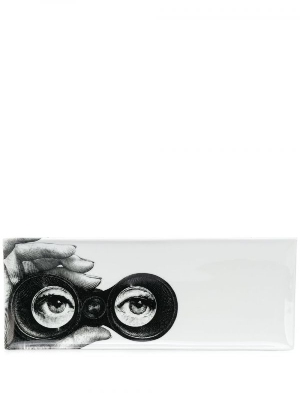  Fornasetti Binoculars-print Serving Dish (37cm) - White 