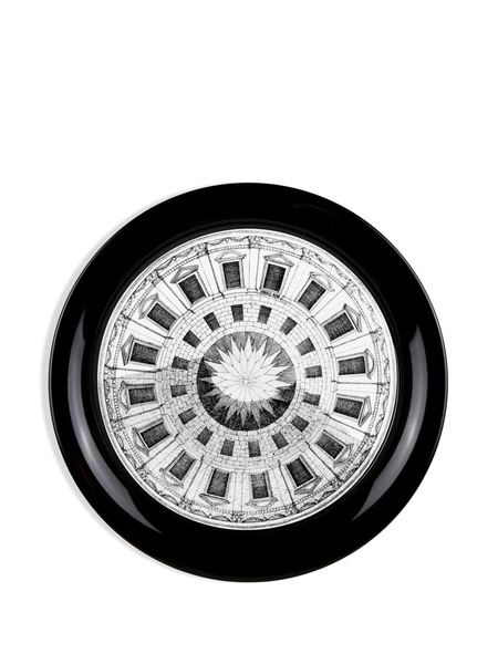  Fornasetti Cortile Patterned Tray - Black 