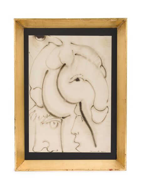  Fornasetti Erotic Painting - Gold 