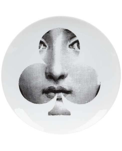  Fornasetti Face Print Plate - White 