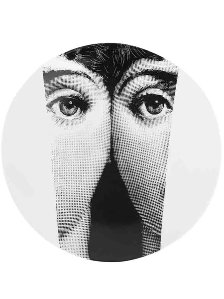  Fornasetti Faces Print Plate - White 