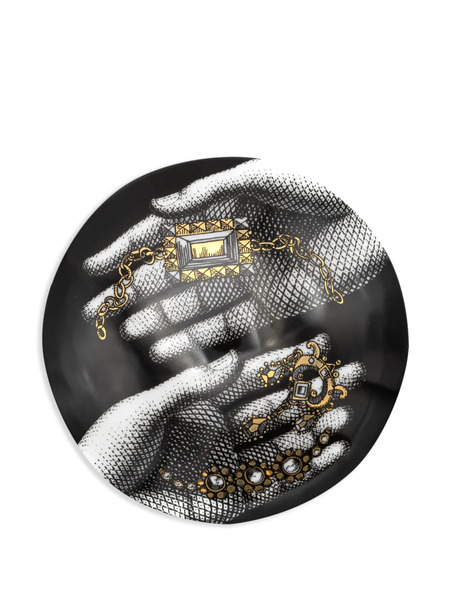  Fornasetti Graphic-print Trinket Box - Black 