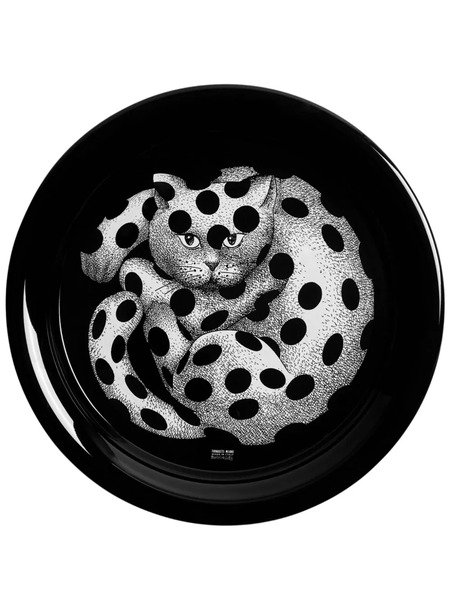  Fornasetti High Fidelity Plate - Black 