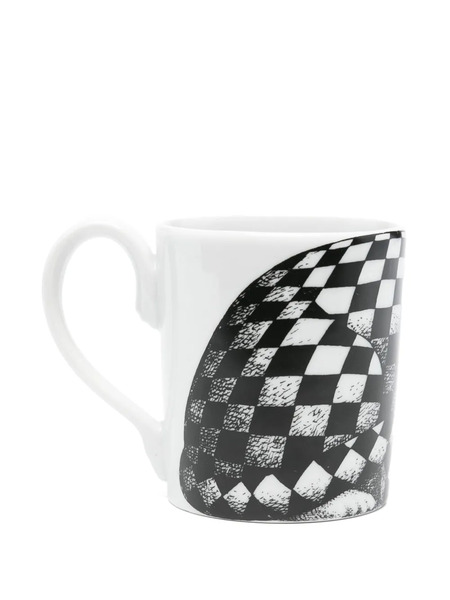  Fornasetti High Fidelity Quadrettato Mug (11.5cm X 8cm) - White 
