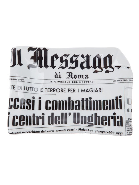  Fornasetti 'il Messagero' Dish - White 