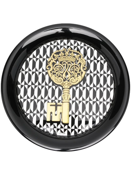  Fornasetti Key-print Geometric-pattern Tray - Black 