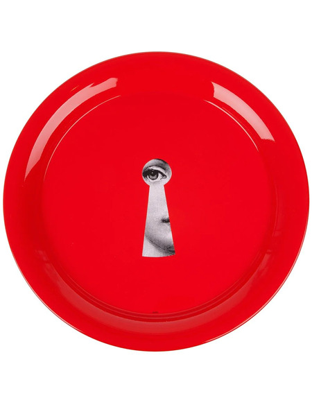  Fornasetti Keyhole Tray - Red 