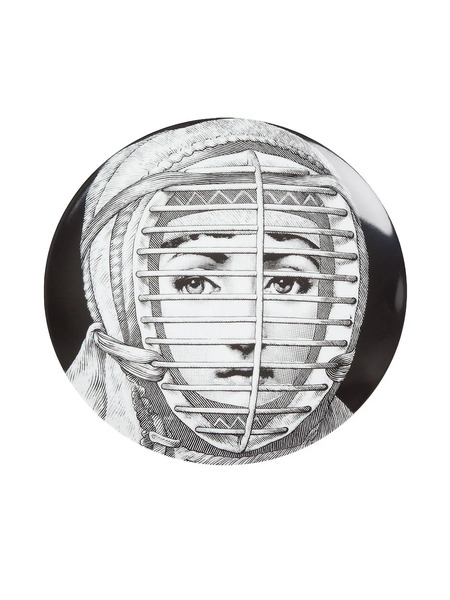  Fornasetti Plate - Black 