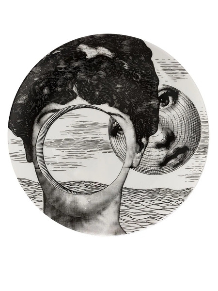 Fornasetti Plate - Black 