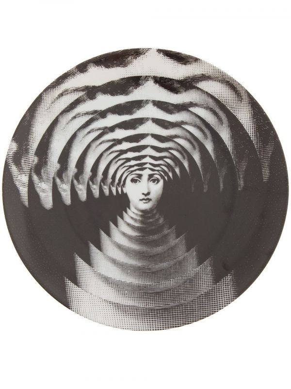  Fornasetti Plate - Black 